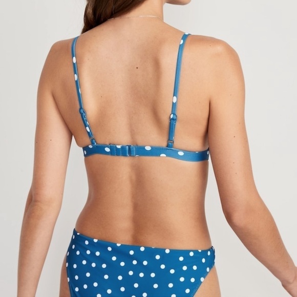 NWT! 2pc Bikini Set Blue Mosaic Triangle Bikini Swim Top & Bottom - Medium ๐ - Picture 3 of 12